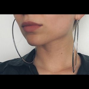 *Reposhing"Extra large silver hoops